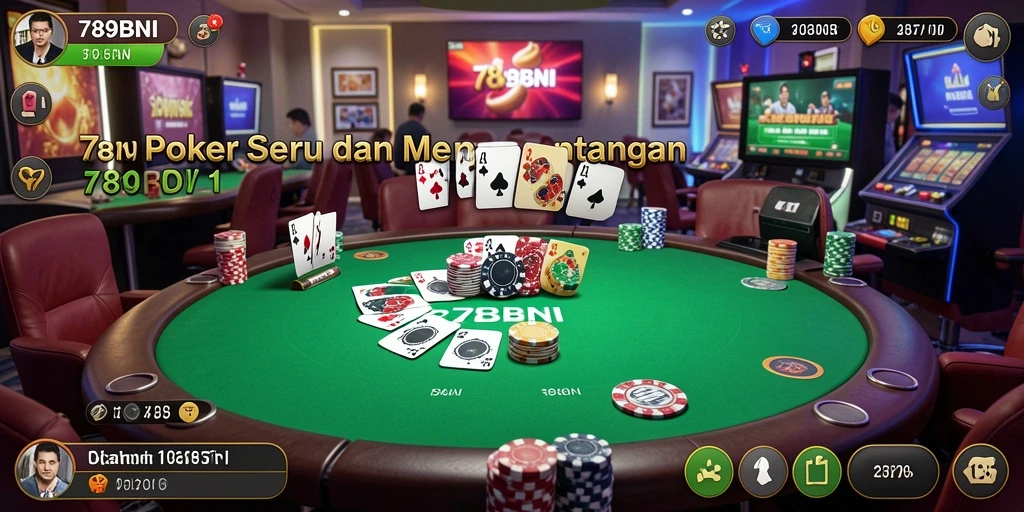 Tampilan menarik dari gameplay Poker di 789BNI.