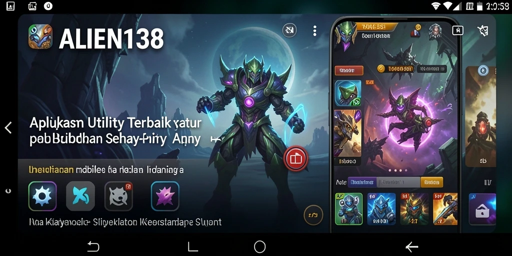 Tampilan utama ALIEN138 dengan fitur-fitur Utility yang memudahkan pengguna.