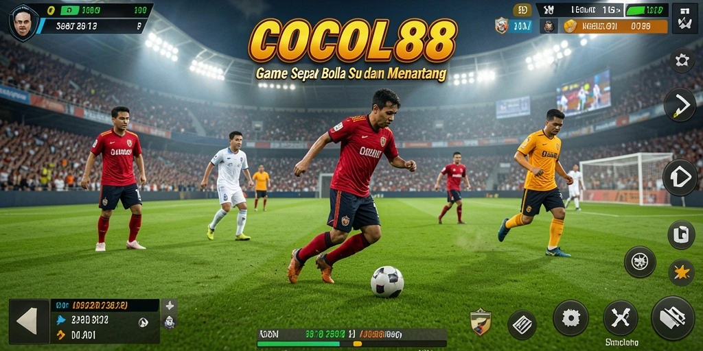 Tampilan mendebarkan saat pertandingan sepak bola di COCOL88.
