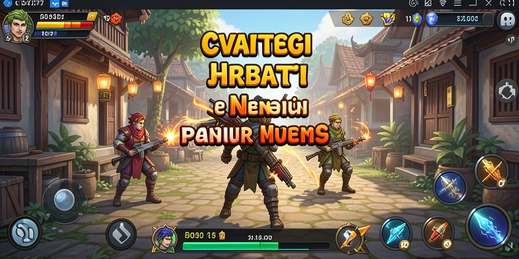 Screenshot utama menampilkan pertempuran strategis yang mendebarkan.