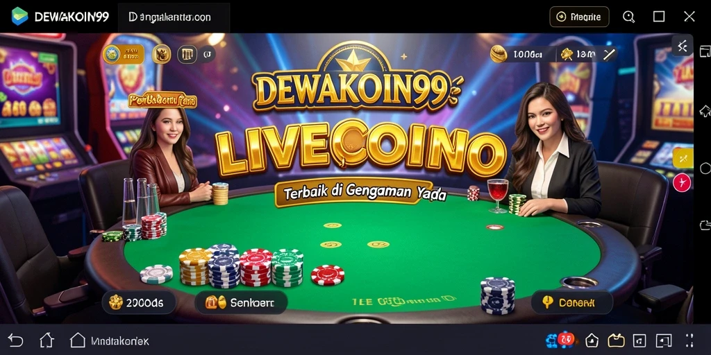 Screenshot gameplay menarik dari DEWAKOIN99 yang menunjukkan suasana Live Casino.