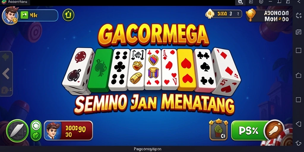 Tampilan gameplay seru dalam GACORMEGA dengan elemen Domino.