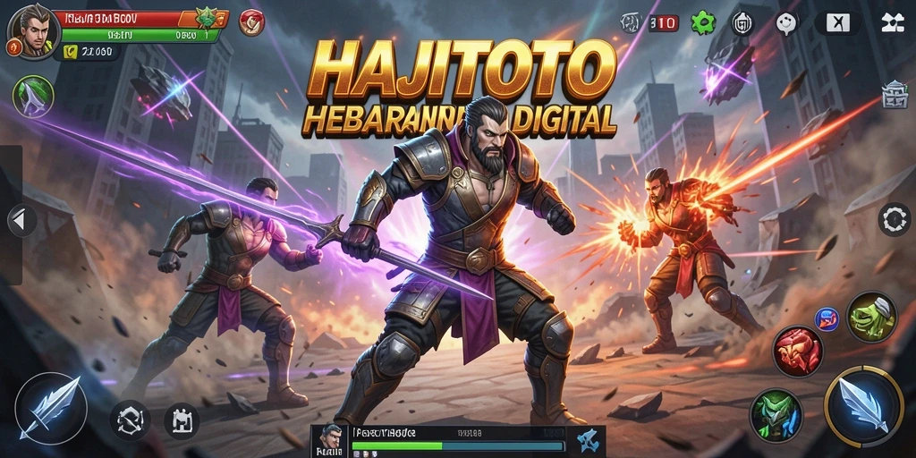 Screenshot gameplay HAJITOTO menampilkan aksi pertarungan mendebarkan.