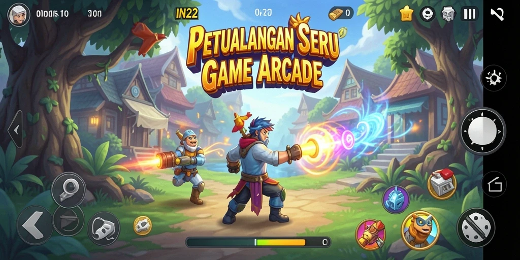 Tangkapan layar utama IN22 menampilkan gameplay seru dengan grafik yang memukau.