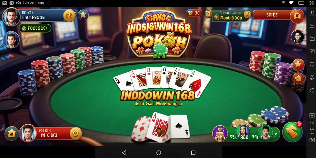 Tampilan menarik dari gameplay Poker di INDOWIN168.