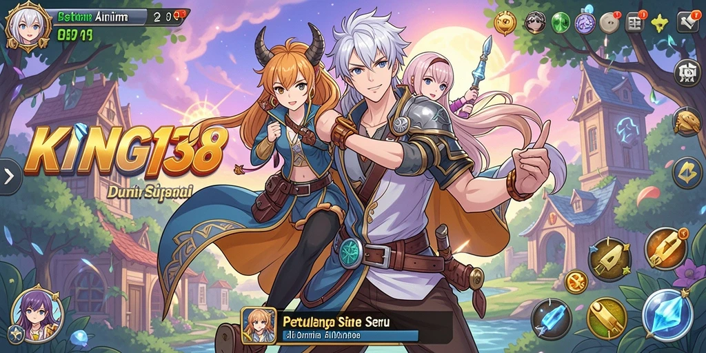 Screenshot KING138 menampilkan aksi seru gameplay Anime yang penuh warna.