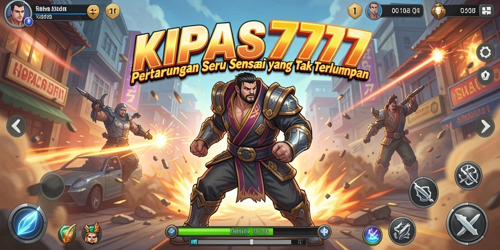Screenshot utama KIPAS777 menampilkan aksi pertarungan yang mendebarkan.