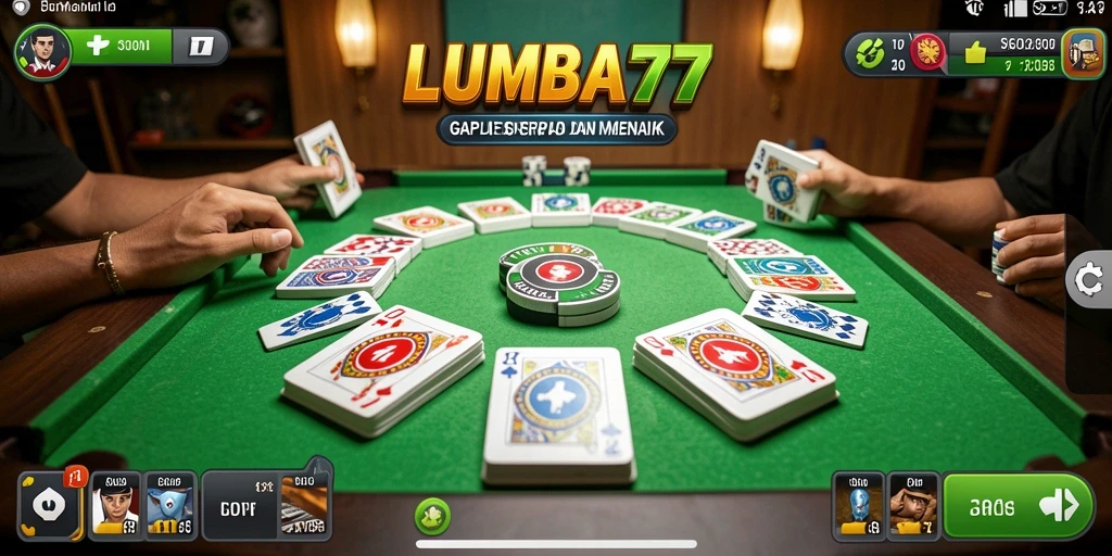 Tampilan gameplay LUMBA77 dengan suasana Gaple yang menyenangkan.