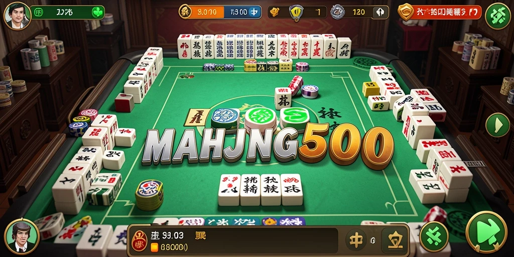 Screenshot gameplay balap yang mendebarkan dari MAHJONG500.