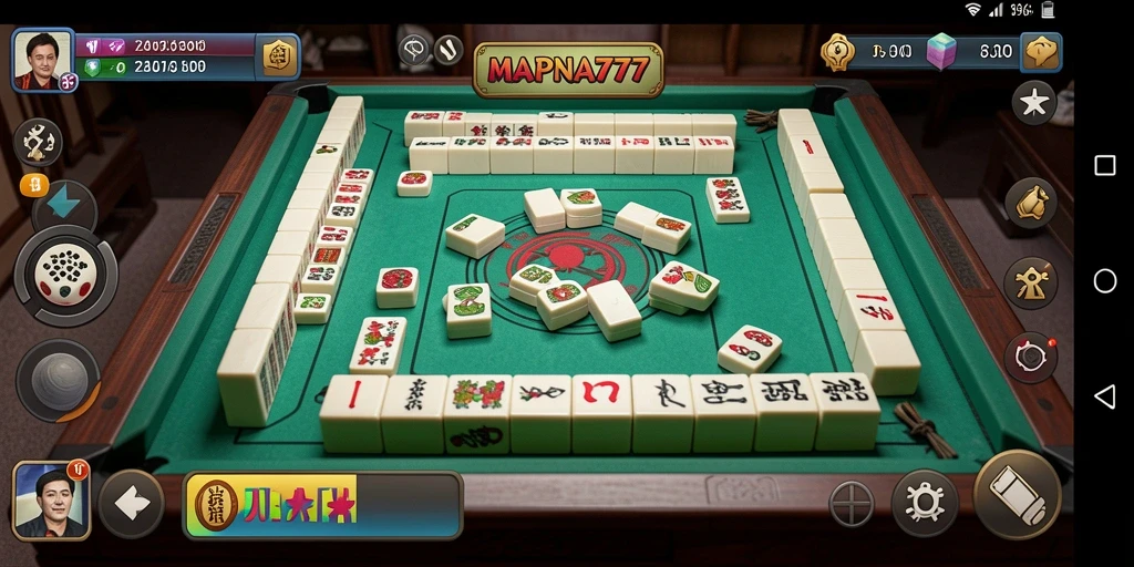 Tampilan gameplay menarik dari MAPNA777 yang menampilkan permainan Mahjong.