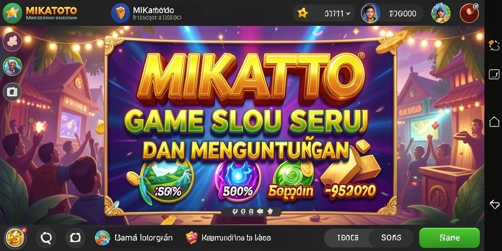 Screenshot gameplay MIKATOTO yang menampilkan mesin slot yang menarik.