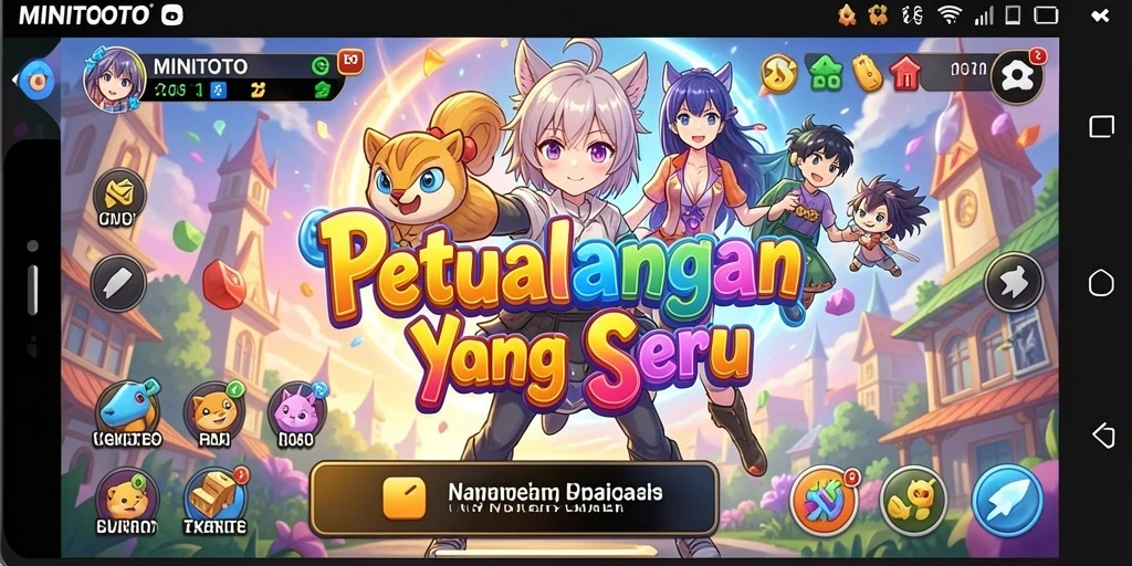 Tampilan gameplay MINITOTO yang penuh warna dan aksi menarik.