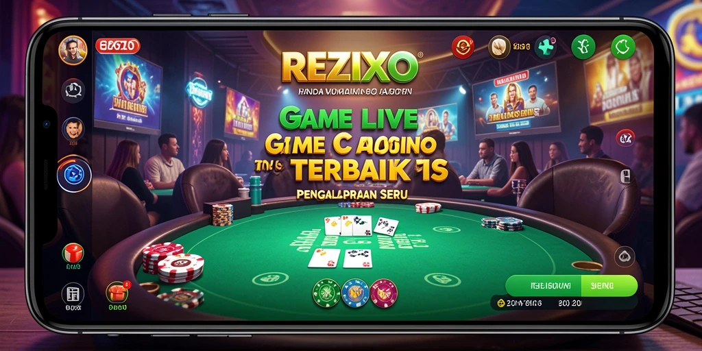 Tampilan gameplay REZIXO yang menawan dan interaktif dalam Live Casino.