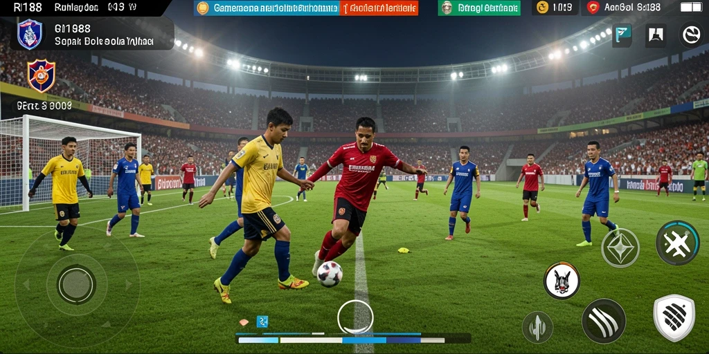 Tampilan gameplay RI188 yang mendebarkan dalam aksi sepak bola.