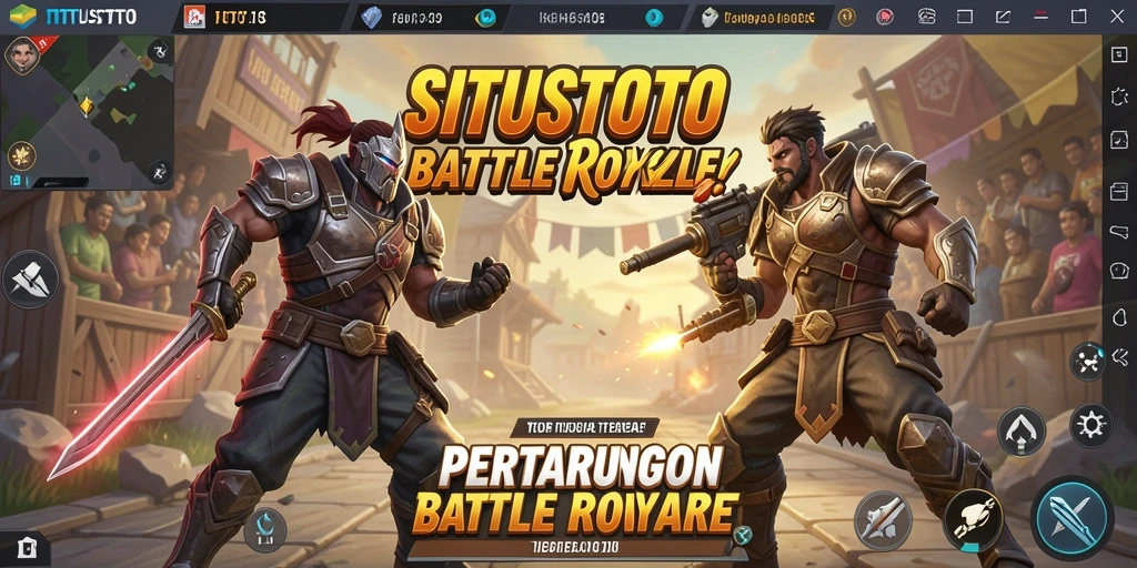 Screenshot SITUSTOTO menampilkan pertarungan epik dalam Battle Royale.