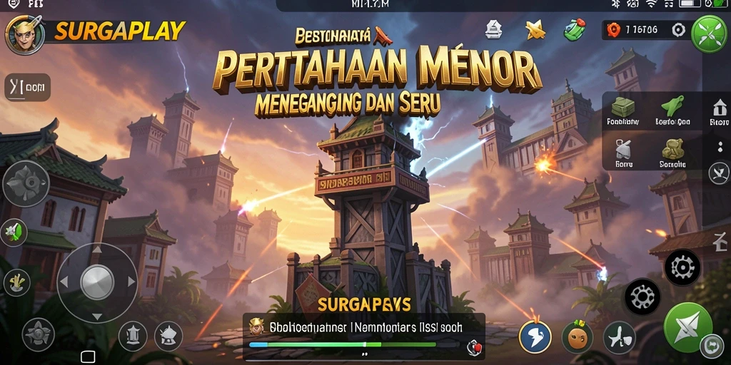 Gameplay seru dan strategi menara pada SURGAPLAY.