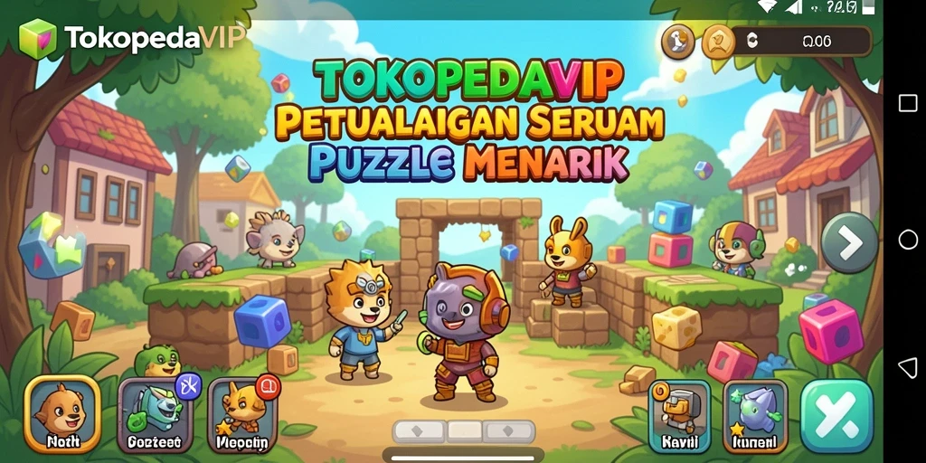 Tampilan gameplay seru dan menarik dari TOKOPEDIAVIP.